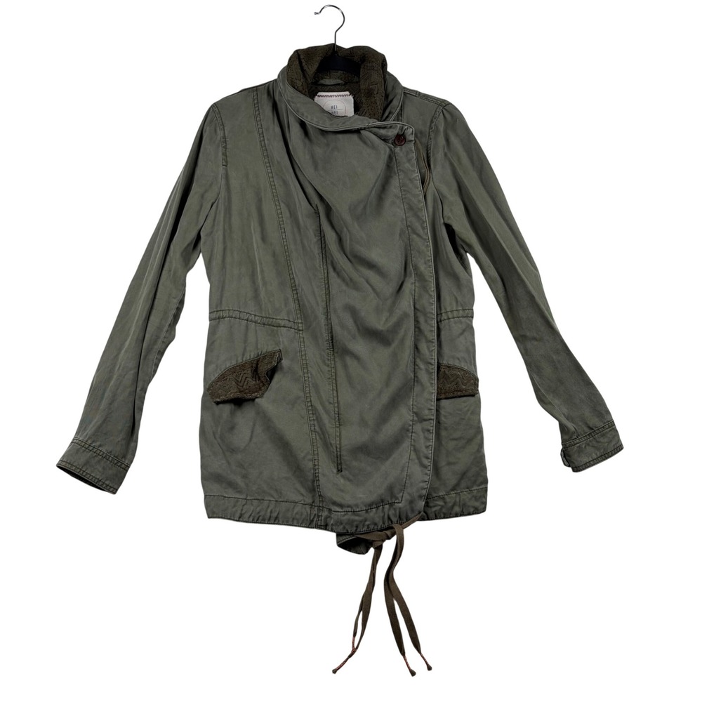 Hei Hei Utility Jacket Womens Anthropologie Asymmetric Zip XS Utility Military